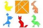 Imagem de figuras feitas com Tangram