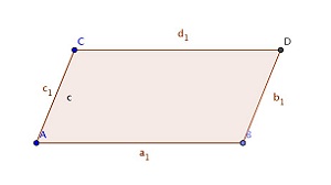 Desenho de um paralelogramo.