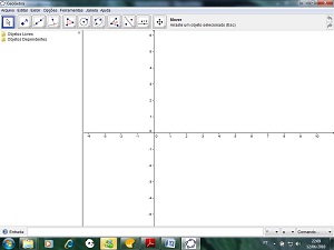 Imagem da tela do software GeoGebra