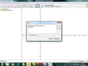 Imagem da tela do software GeoGebra