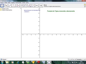 Imagem da tela do software GeoGebra