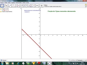 Imagem da tela do software GeoGebra