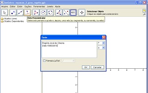 Imagem do software geogebra.