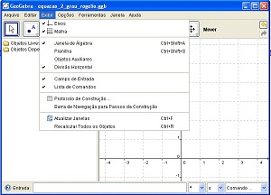 Imagem do software geogebra.