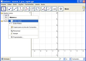 Imagem do software geogebra.