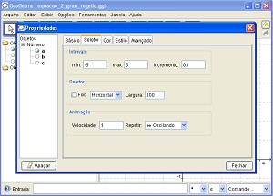 Imagem do software geogebra.