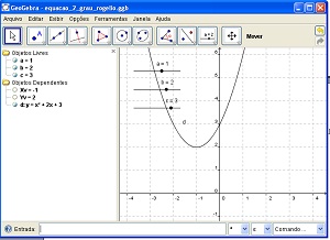 Imagem do software geogebra.