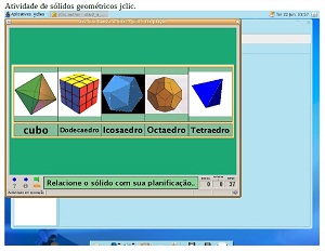 Imagem com solidos geomtricos no software JClic