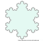 Etapa da construo da estrutura fractal denominada "floco de neve de Koch". Iterao 6.