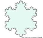 Etapa da construo da estrutura fractal denominada "floco de neve de Koch". Iterao 8.