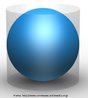 Imagem de uma esfera inscrita em um cilindro. O volume da esfera  2/3 do volume do cilindro que a circunscreve. Esse foi um dos descobrimentos de Arquimedes. 