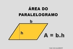 Ilustrao contendo os principais elementos para o clculo da rea de um paralelogramo. 