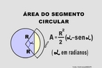 Ilustrao contendo os principais elementos para o clculo da rea de um segmento circular. 