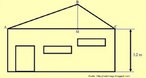 Imagem de uma casa por meio de que  possvel trabalhar conceitos de trigonometria. 