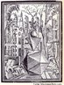 Nesta imagem, observa-se em primeiro plano uma esfera apoiado em uma pirmide e a pirmide apoiada sob uma das faces de um icosaedro por um vrtice. A imagem foi retirada de um trabalho intitulado Geometria e Perspectiva, de Lorenz Ster, que foi publicado em Augsburgo, em 1567. Lorenz Ster foi um artista alemo do final do sculo 16. 