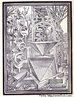 Nesta imagem, observa-se em primeiro plano um slido piramidal apoiado por um vrtice em um octaedro. A imagem foi retirada de um trabalho intitulado Geometria e Perspectiva, de Lorenz Ster, que foi publicado em Augsburgo, em 1567. Lorenz Ster foi um artista alemo do final do sculo 16. 