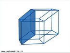 Nesta imagem vemos os vrtices e arestas de um hipercubo e uma das faces desse hipercubo. Embora no parea,  realmente um cubo. Da mesma maneira, quando desenhamos um cubo em uma folha de papel, algumas das faces quadradas podem no parecer quadrados. 