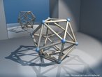 Imagem da estrutura de um icosaedro. Com ela o Professor pode trabalhar elementos como vrtices e arestas. 