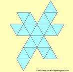 Representao de um icosaedro planificado. 