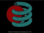 A imagem ilustra a interseo de uma mola com uma esfera e mostra o domnio das funes das superfcies. A mola  uma superfcie flexvel obtida por meio do enrolamento em torno de um cilindro e a esfera  um slido geomtrico formado por uma superfcie curva contnua cujos pontos esto equidistantes de um outro fixo e interior chamado centro. Utilizar como ferramenta de ilustrao do contedo de geometria e topologia. 