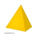 Um tetraedro regular. 