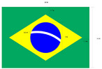 Imagem que contm as propores corretas da Bandeira do Brasil.