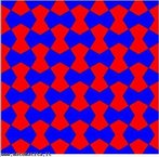 O significado da palavra mosaico comumente aparece em dicionrios como "dar forma ou arranjar pequenos quadrados em padro de ladrilhagem", pois as primeiras ladrilhagens foram feitas com ladrilhos quadrados. Contudo, j h algum tempo os mosaicos so confeccionados com todo tipo de polgono (regulares ou no). Assim, com esta imagem pode-se observar que um polgono regular possui 3 ou 4 ou 5 ou mais lados e ngulos, todos iguais. Pode-se tambm perceber que apenas trs polgonos regulares so usados no plano euclideano para a confeco de mosaicos regulares: tringulos, quadrados ou hexgonos. Ou seja, para que se possa confeccionar um mosaico regular, os polgonos devem preencher o plano em cada vrtice e o ngulo interno deve ser um divisor exato de 360 graus, o que  verdadeiro apenas para os polgonos mencionados. Pode-se ainda observar semelhanas por meio da simetria, tambm presente nesta imagem. 